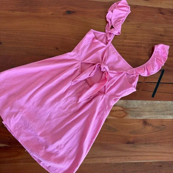 🦊 Cotton Candy Vibrant Pink Dress - Picture 6 of 10